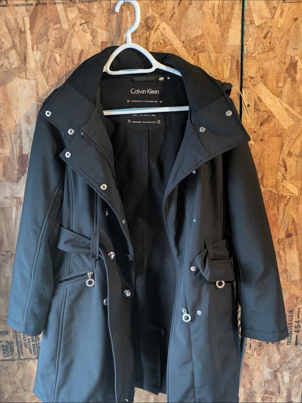 Calvin Klein Women's Black Long Winter Coat